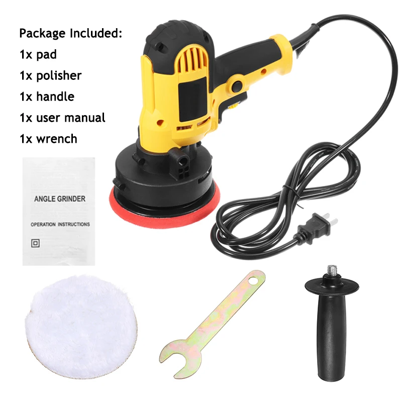 1 Set Automotive Polishing Scratch Repair 220V Car Beauty Waxing Machine Electric Flat Polishing Machine Sanding Waxing Tools