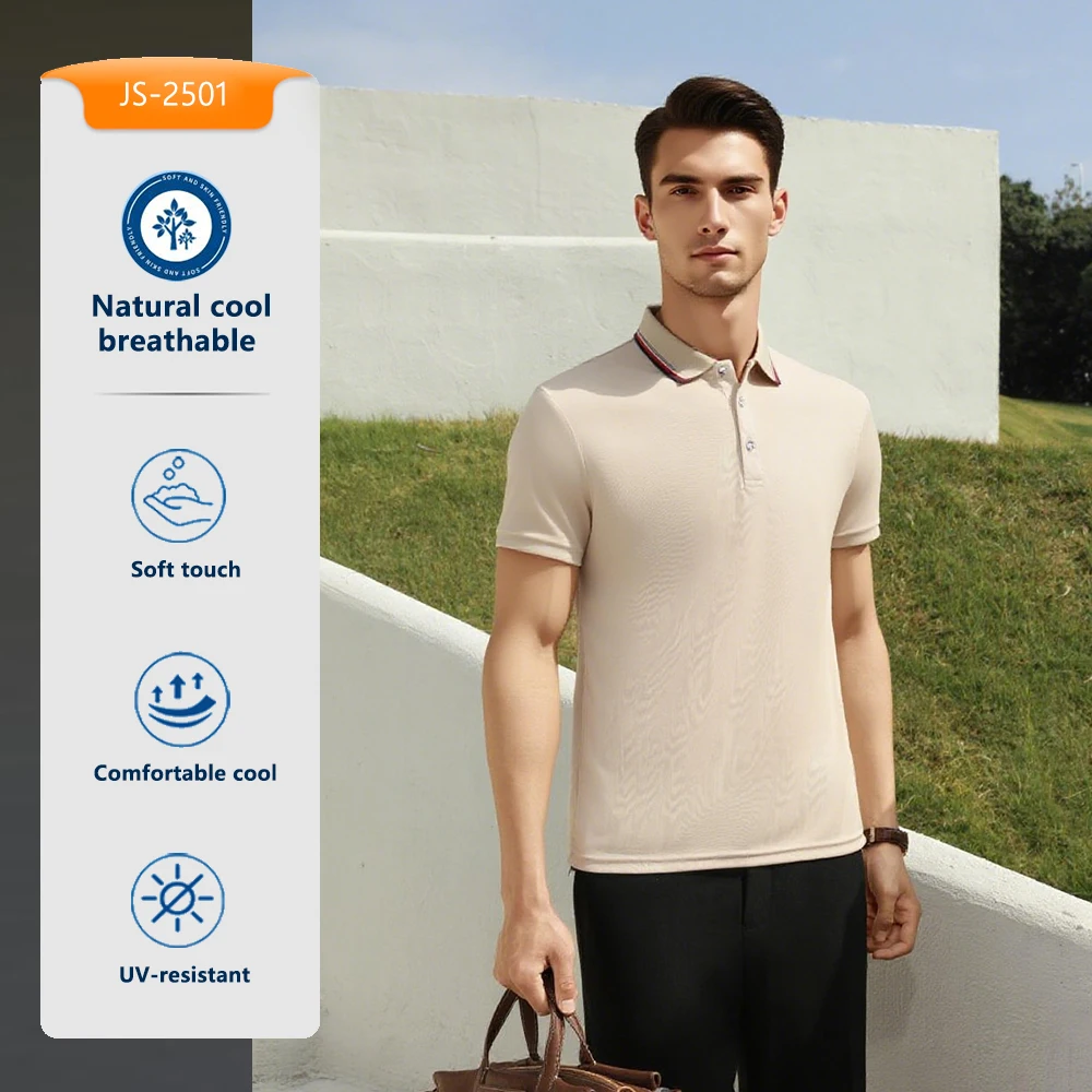 

Men's Polo Shirt Soft Breathable Uv Protection Casual Women Short Sleeve Tee​​ Business Top Comfort Cool Clothing Summer 2025