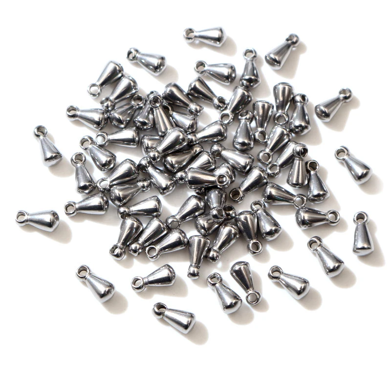 30pcs Stainless Steel Drop Extender Chain Pendant End Spacer Caps End Crimp Crod Bukle Tip Clasp DIY Jewelry Making Accessories