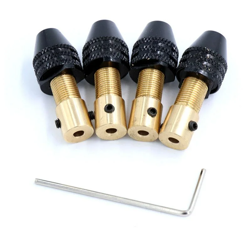 Mini Drill Chuck Mandril Cartridge Engraver Collet Chuck Electric Motor Shaft Fixture Clamp 0.5-3.2mm Quick Change Chuck Adapter