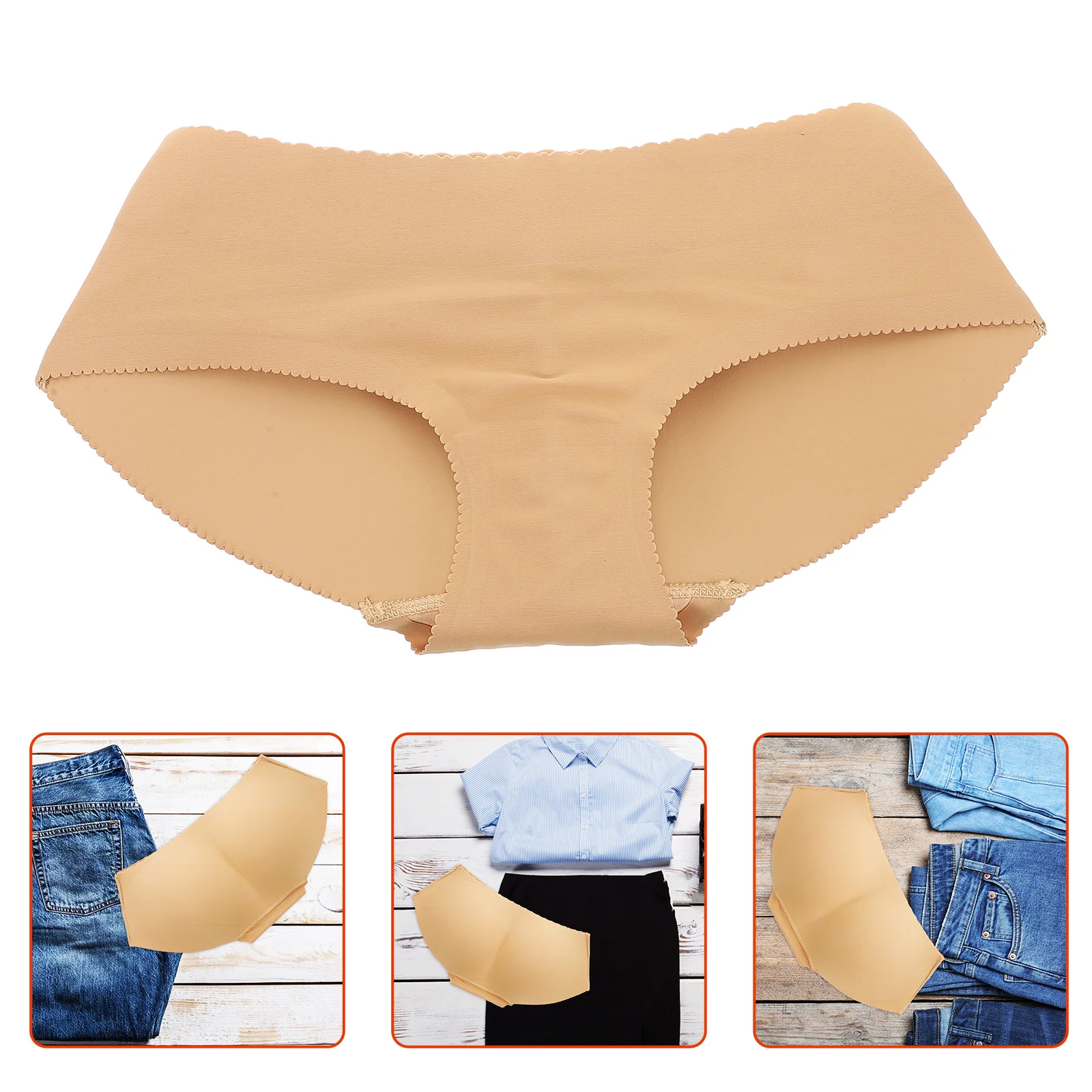 ملابس داخلية مبطنة للنساء، محسن لرفع المؤخرة، لباس داخلي مثلث بدون خياطة مع وسادات الورك المدمجة، ملابس يومية مريحة