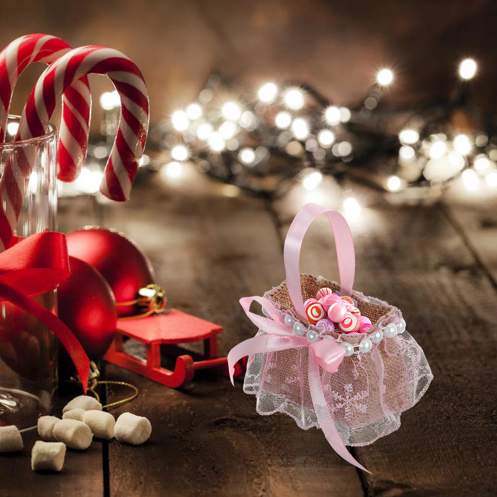 

12Pcs Elegant Wedding Candy Basket European Bowknot Pearl Trim Bridesmaid Party Favor Box Birthday Gift Wedding Party Favors Bag