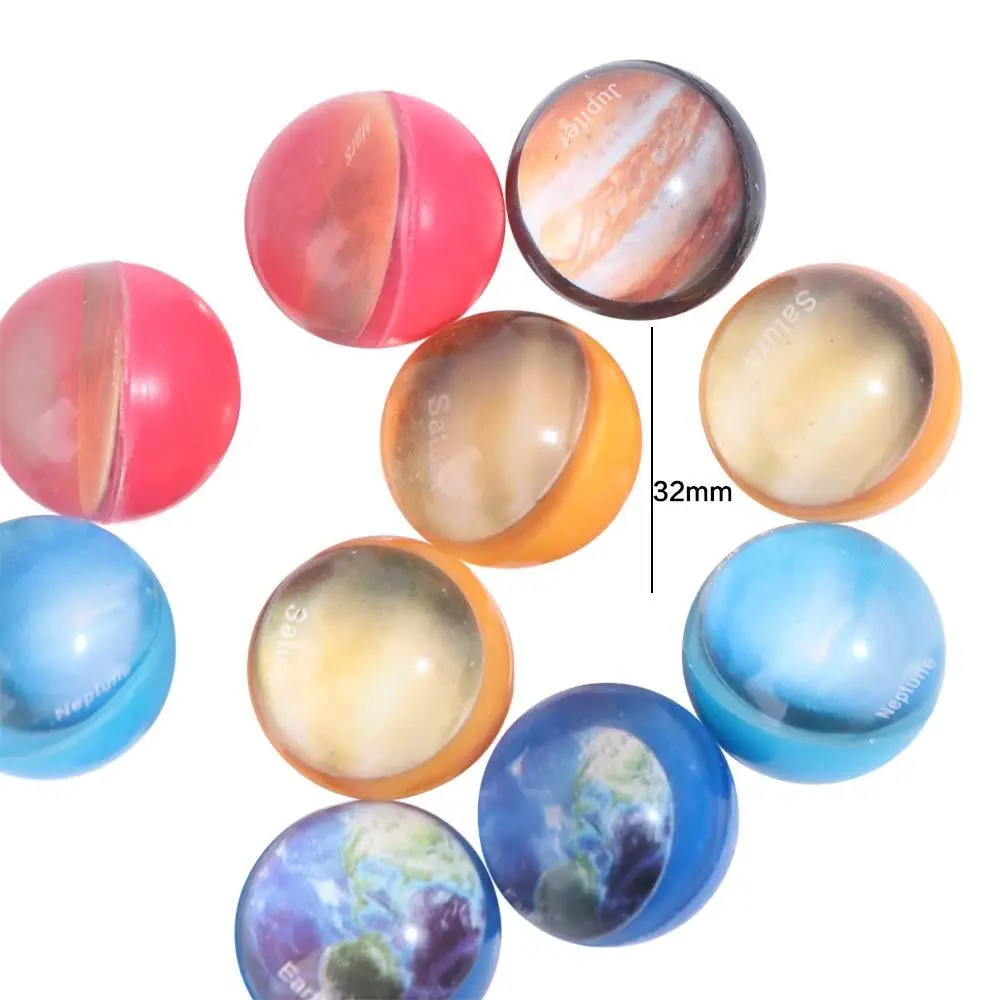10 pçs galáxia sistema solar planeta bolas de espuma bola saltitante espaço planetas bola macia oito planetas galáxia bola de espuma tema festa