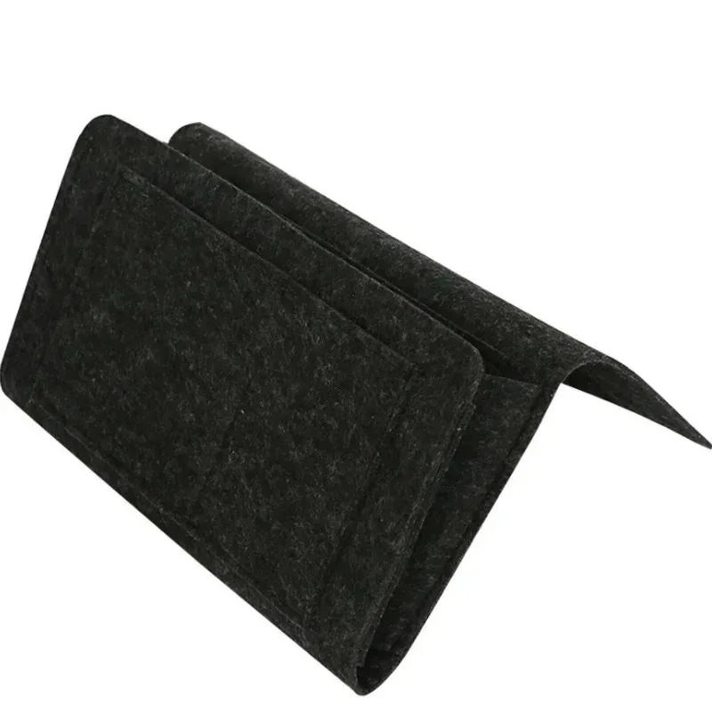 

1pc Felt Bedside Storage Bag Pouch Bed Desk Bag Sofa TV Remote Control Hanging Caddy Couch Storage Organizer Bed Holder Pockets