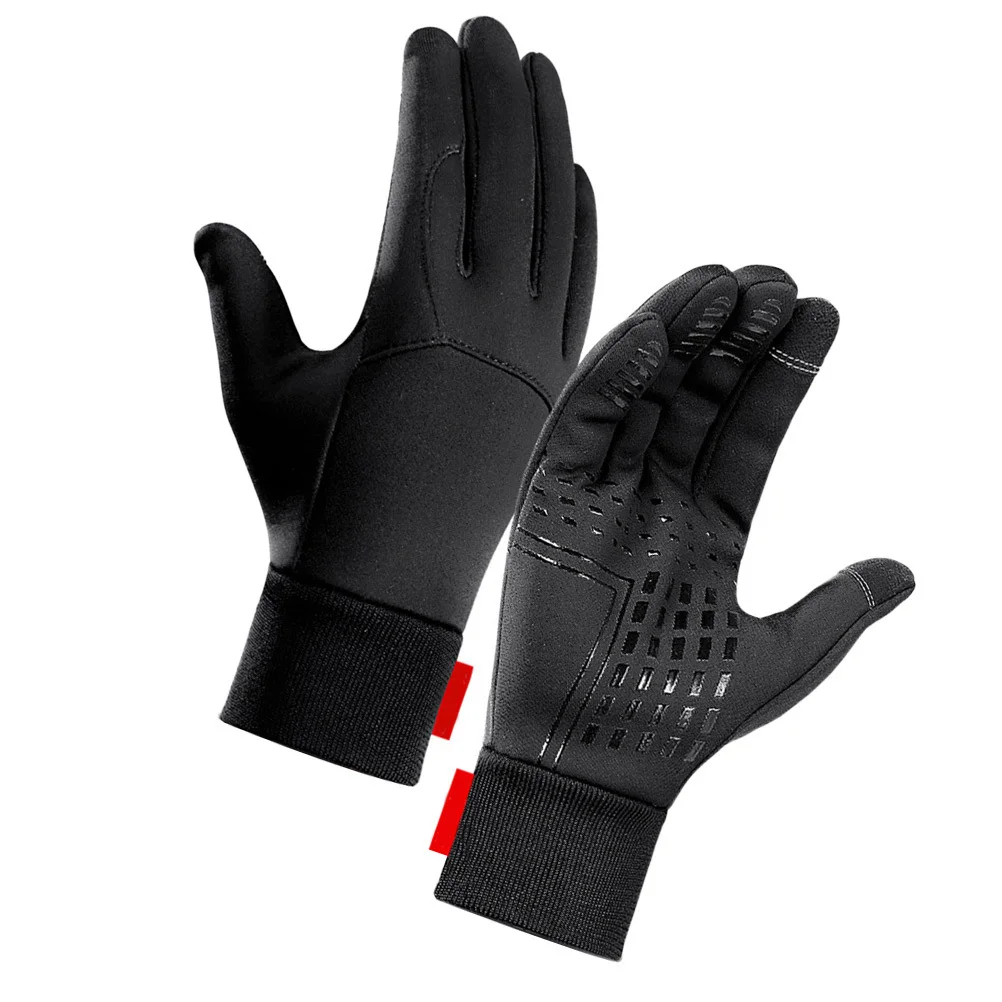 

1Pair Black Winter Gloves Waterproof Windproof Touch Screen Ski Gloves Non Slip for Cycling Hiking Camping Outdoor