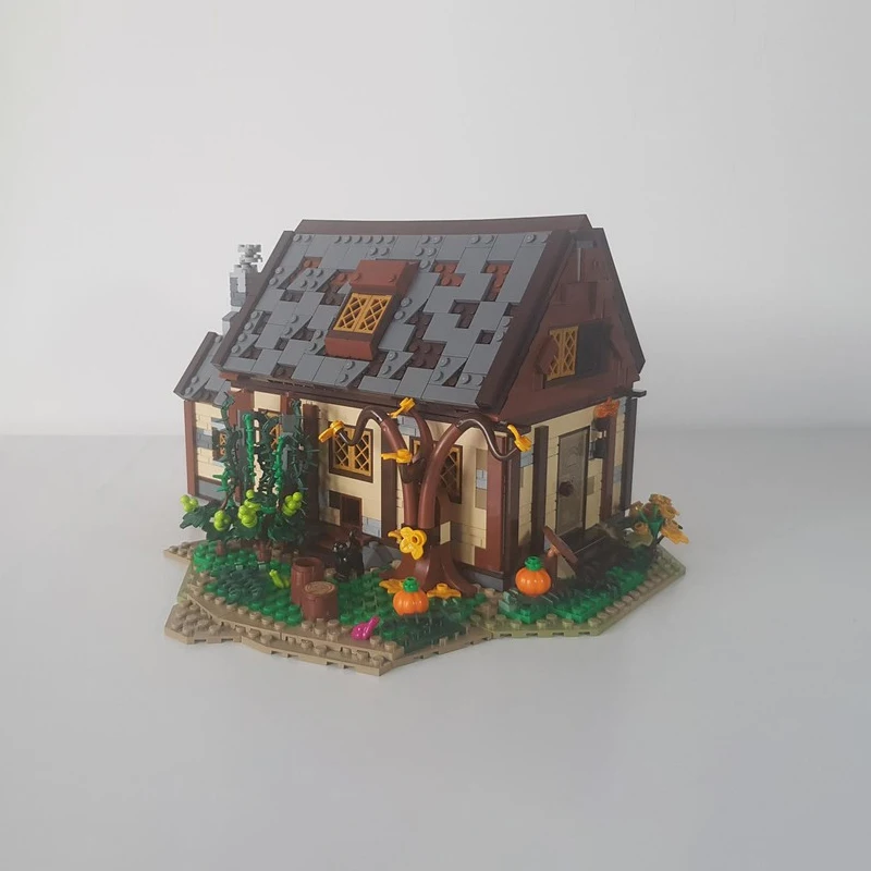 1409 個 Moc 中世モジュラー中世ホテルハウスモデル DIY 組立ビルディングブロックおもちゃ子供の誕生日ギフト