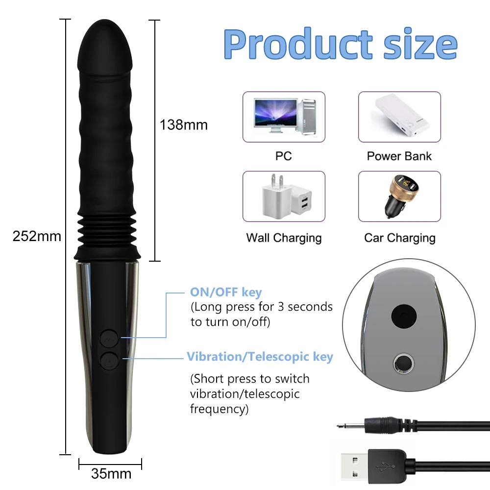 Sex Machine Telescopic Dildo Vibrator Automatic Massager G-spot Thrusting Retractable female masturbator Adult Sex Toy for Women