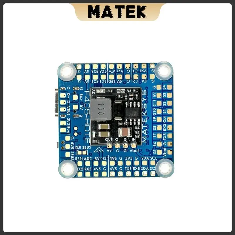 MATEK F405-HDTE F4 Flight Controller STM32F405 Built-in Dual BEC OSD Blackbox 3~12S LiPo 30X30mm for FPV Drone instead F722-HD