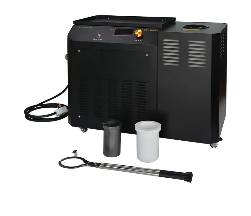 Medium Frequency Induction Melting Furnace Small Water Cooled Integrated Gold Melting Machine for Casting Metal Jewelry Making