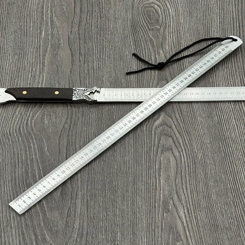 1pc New 53cm Handmade Thickened Forged Stainless Steel Ruler Stick Multifunctional Car Emergency Broken Window Tool