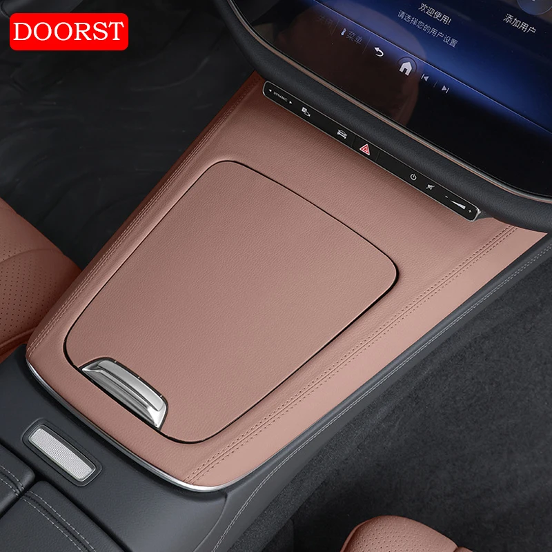 

For Mercedes Benz E Class W214 Car Center Console Leather Style Panel Cover Trim Panel Frame Interior Decoration Modification