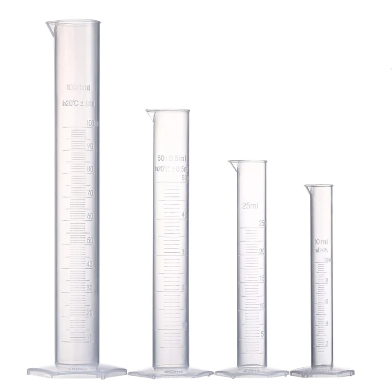 

Plastic Graduated Cylinder Transparent Measuring Cylinder Lab Test Tube Flask Measuring Lines Graduated Cylinder Beaker 10ml~200