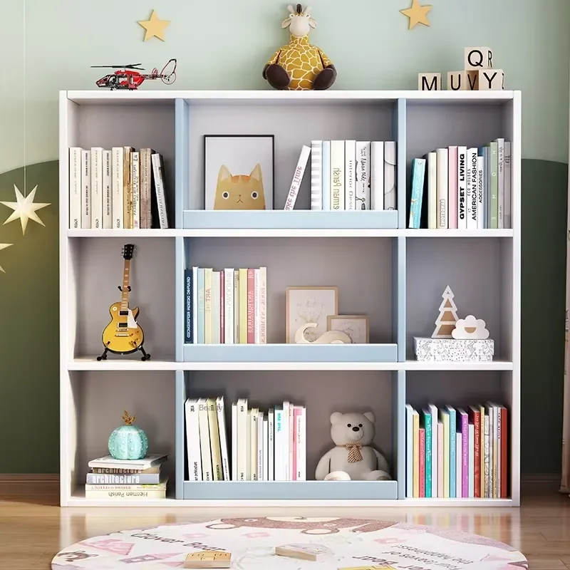 Wood Bookshelf Multi Layer Storage Display Rack for Kids Room Home Decor