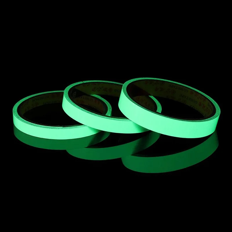 PET Luminous Warning Fishing Fluorescent Light Storing Tape PVC Self Heating Tpe Luminous Tape Fishing AccessoriesTool Pesca