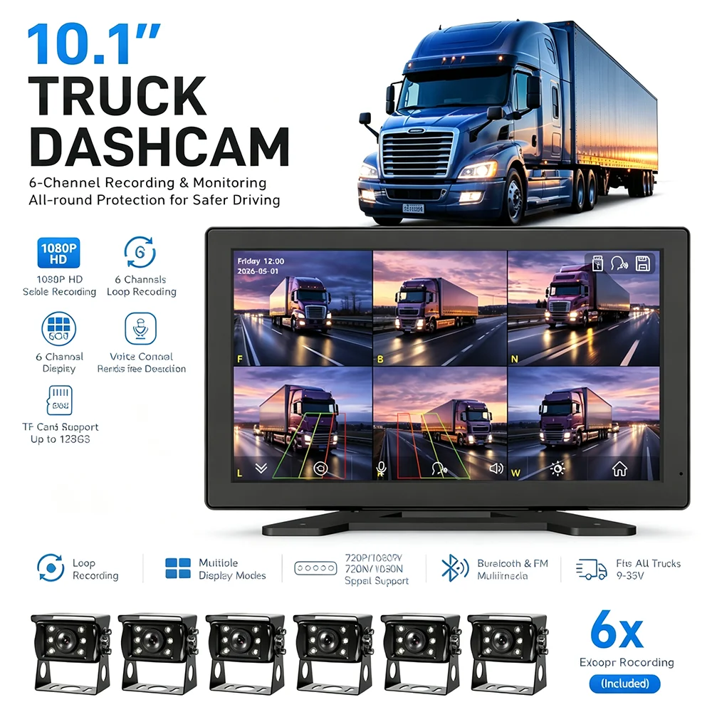 6CH Truck DVR 10.1
