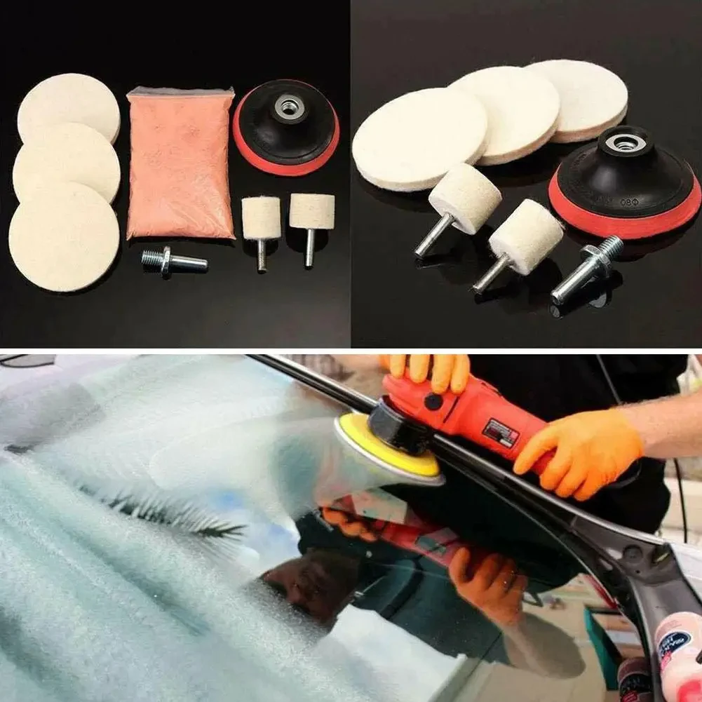 8Pcs/Set 4 OZ Cerium Oxide Powder Watch Glass Screen Windows Polishing Kit Cleaning Scratch Removal Polishing Backing Pad image 4