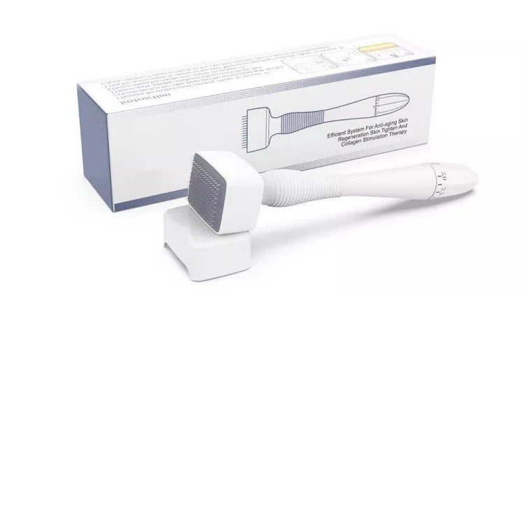 140A Derma Stamp Roller 0,2 mm Mikronadeln, verstellbarer Roller, Schönheits-Hautpflegegerät für den Heimgebrauch, für Haar, Gesicht, Kopfhaut und Bart – Detail 2