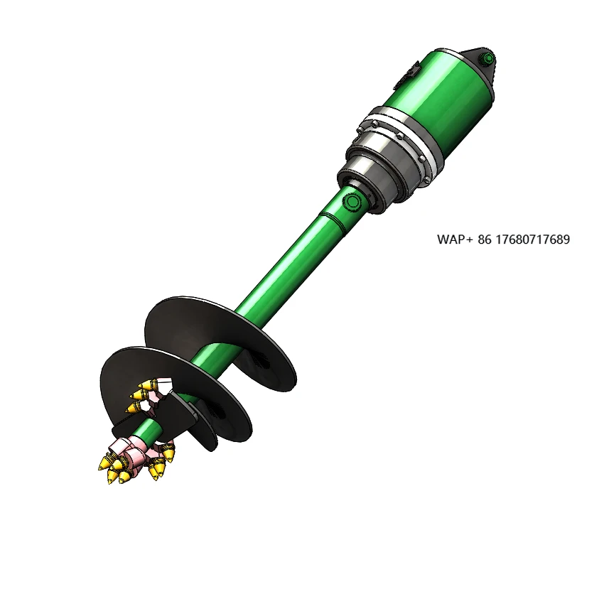 High Grade Rotating Metal with a Blade Drilling Into Frozen Soils Hard Soil Ground Boring Earth Drill Auger