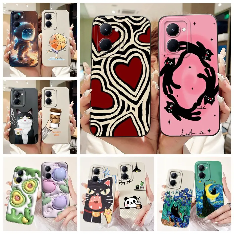 For Realme 10 4G Case Realme 10S Luxury Candy Painted Cover Soft TPU Phone Case For Realme 10 Pro Plus Realme10 Pro+ Funda Coque