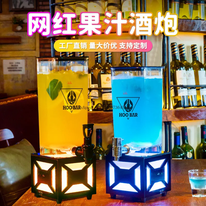 

Luminous wine cannon bar clear bar dedicated 2 liters draft beer keg with faucet 3 liters craft beer keg Internet celebrity Coke