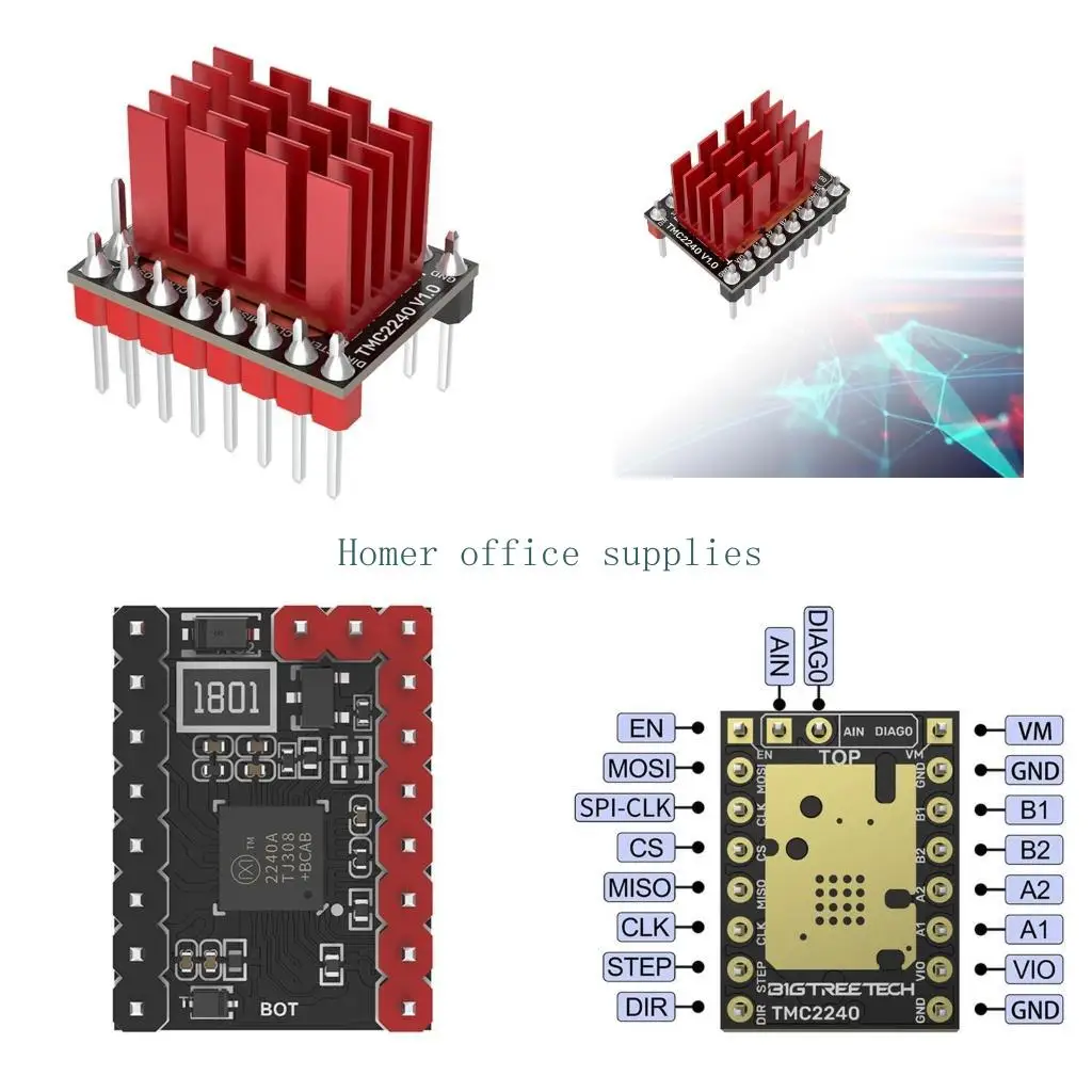 

K43B BIGTREETECH TMC2240 Замена драйвера шагового двигателя для Octopus SKR