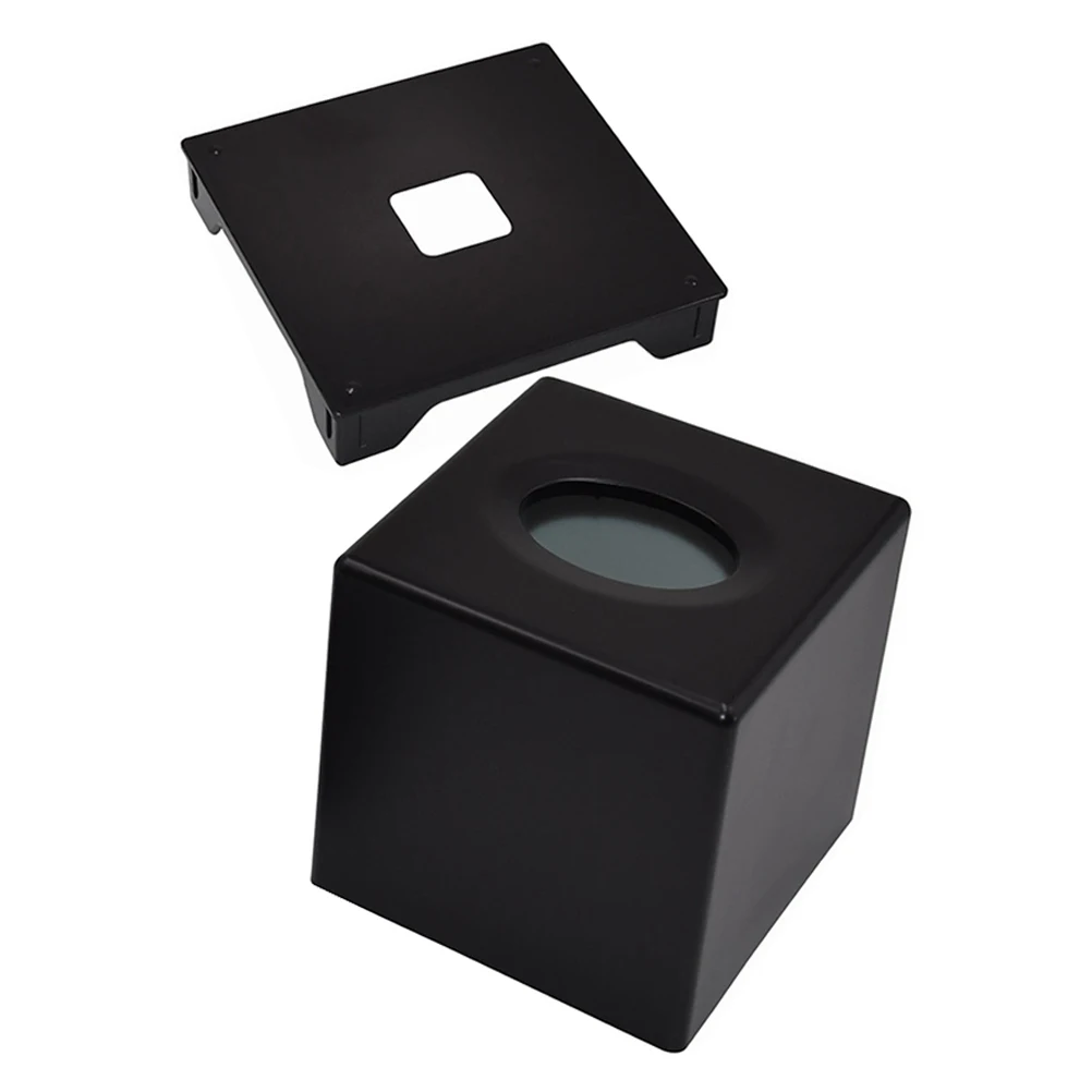 

Tissue Box Holder Square Roll Paper Storage Box Desktop Bathroom Vanity Countertop Plastic Cube Toilet Paper Dispenser Napkin