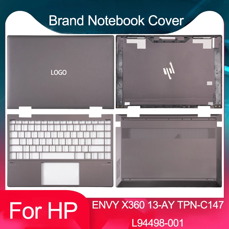 New For HP ENVY X360 13-AY TPN-C147 Laptop LCD Back Cover Front Bezel Hinges Palmrest Bottom Case L94498-001 Brown