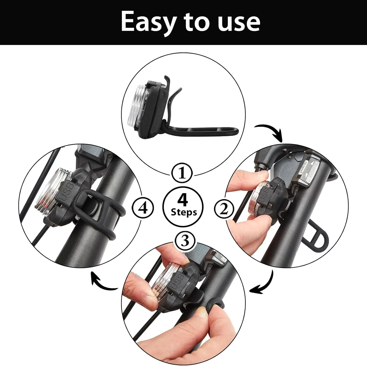 Bike Rubber Straps Bike Light Mount Bicycle Light Band Bicycle Silicone Band for Flashlight Cell