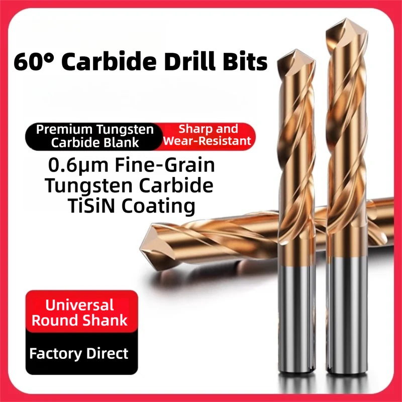 

TG 60 ° Твердосплавные сверла, спиральные сверла из вольфрамовой стали для нержавеющей стали, железа, твердого металла, фрезерный и сверлильный инструмент с ЧПУ