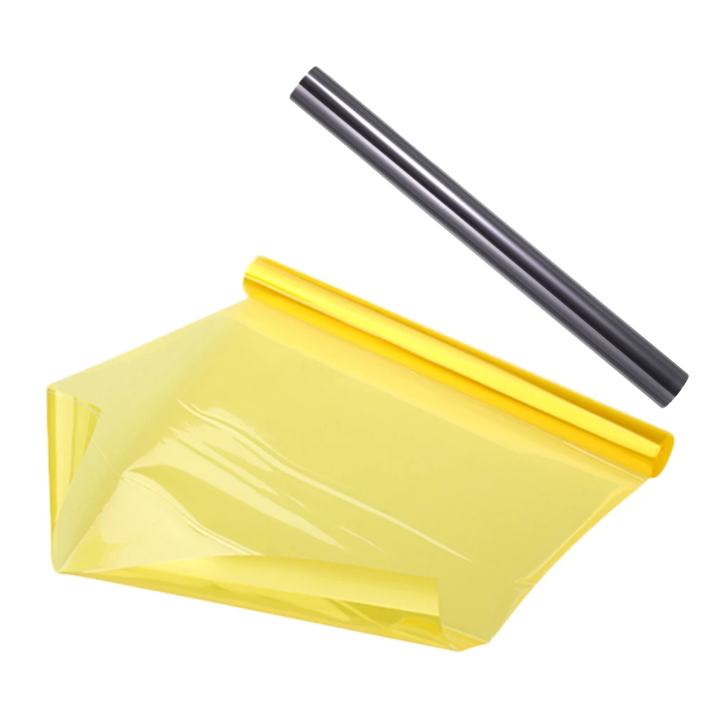 

2pcs Headlight Tint Film Self Adhesive Car Color Change Wrap Scratch Resistant Oxidation Proof Vinyl Protection Film for Auto