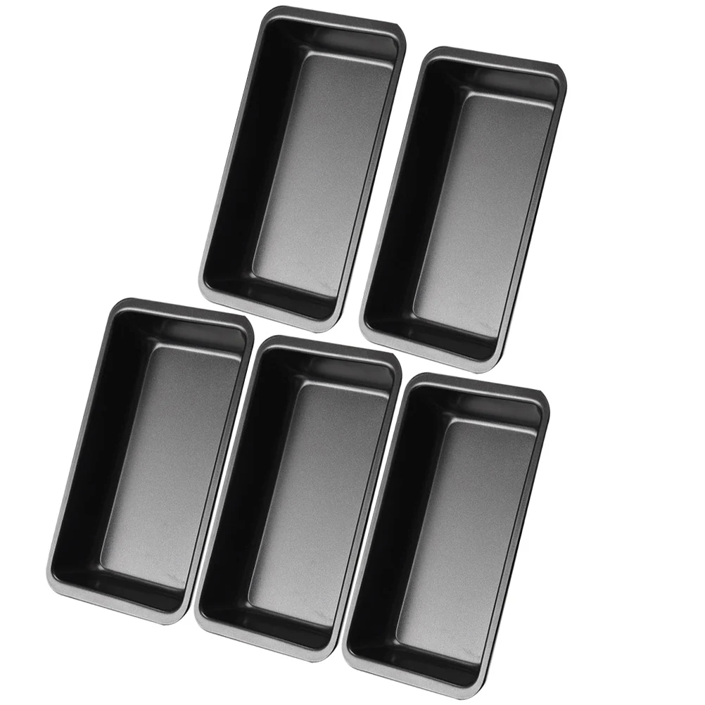 

5 Pcs Bread Mold Rectangular Baking Pan Cake Tray Quick Release Non Stick Carbon Steel Oven Cake Pan Bakeware
