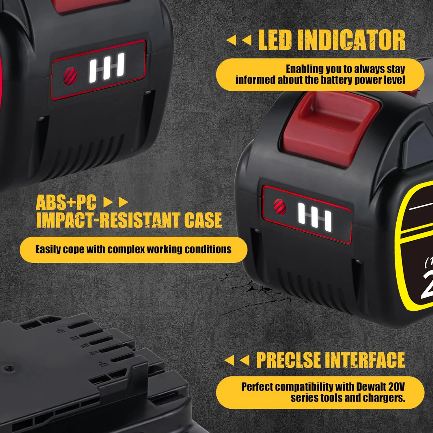 Vanon 2 peças 9.0ah DCB606-2 substituição para dewalt 20v/60v max pino de bateria compatível com dewalt flex-volt dcb609 dcb612 DCB609-2