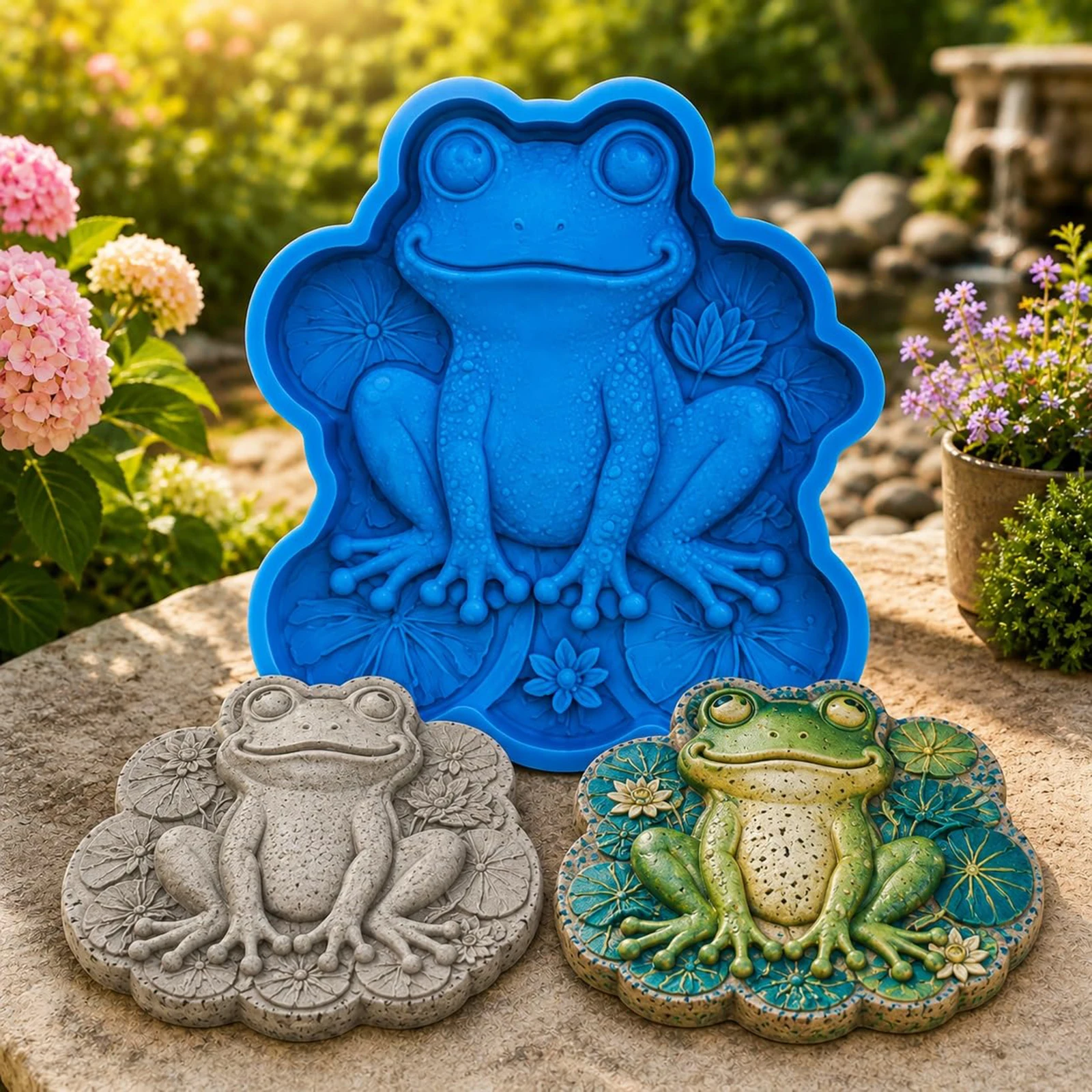 Silicone Concrete Path Mould Reusable DIY Stepping Stone Decorative Garden Art Creative Walkway Patio Decor