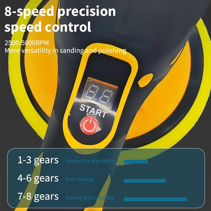 ديوالت اللاسلكي 8 التروس شاشة ديجيتال سيارة الملمع الكهربائية الملمع السيارات سيارة الصبح آلة تلميع لبطارية ديوالت 20 فولت
