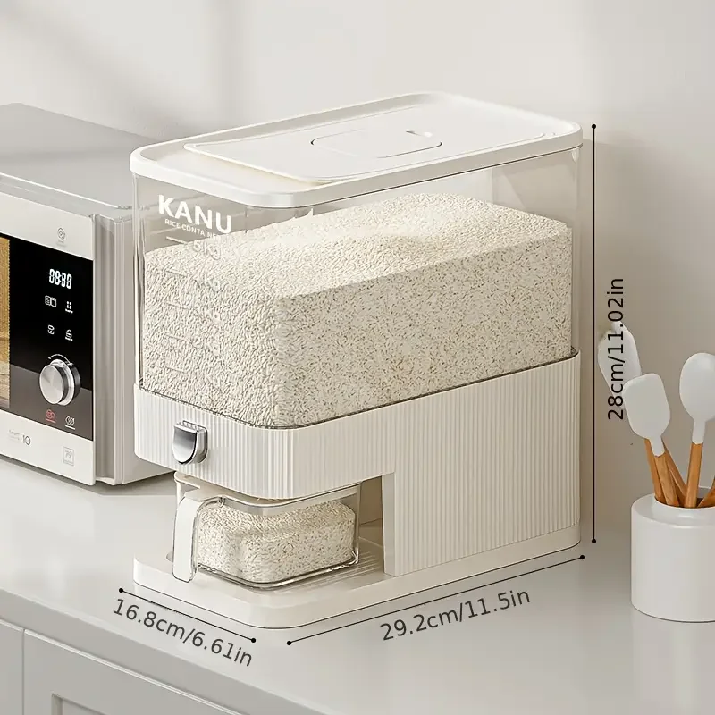 1 حاوية تخزين للحبوب والأرز، حاوية تخزين الحبوب ذات سعة كبيرة، دلو أرز منزلي قابل لإعادة الاستخدام مع الآفات والمو