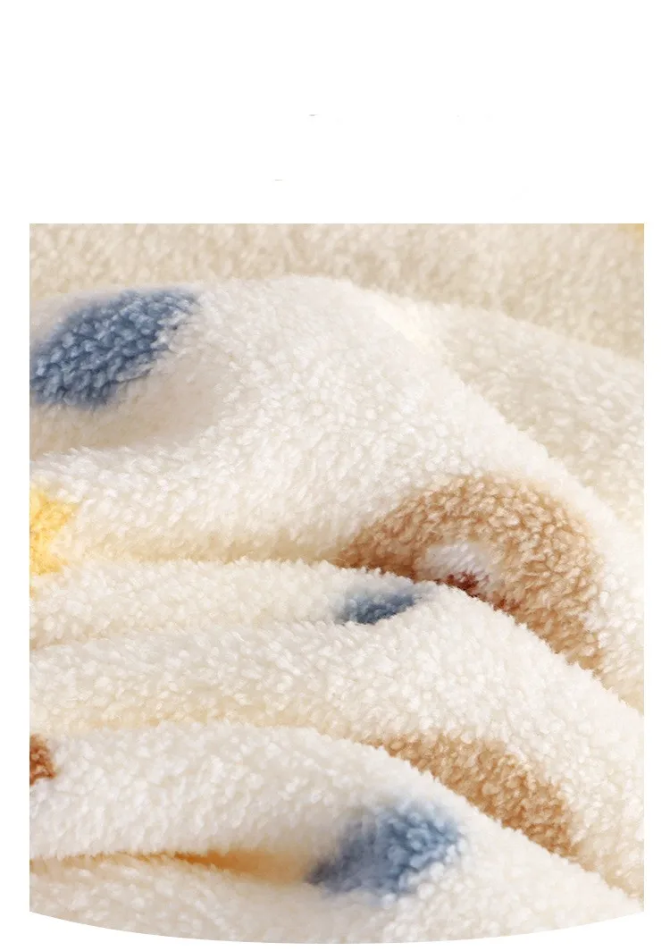 Kleinkinder-Set für Herbst und Winter mit Plusch-Futter, Verdickt, Cartoon-Motiv, Kinder-Hauskleidung, Gebürstetes Kinder-Set – Detail 12