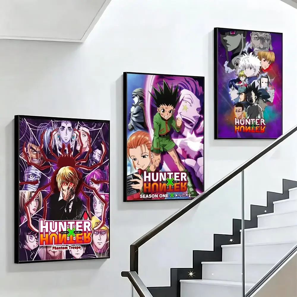 anime Hunter×Hunter Poster HD poster black and white simple home decoration suitable for living room bedroom corridor and gift