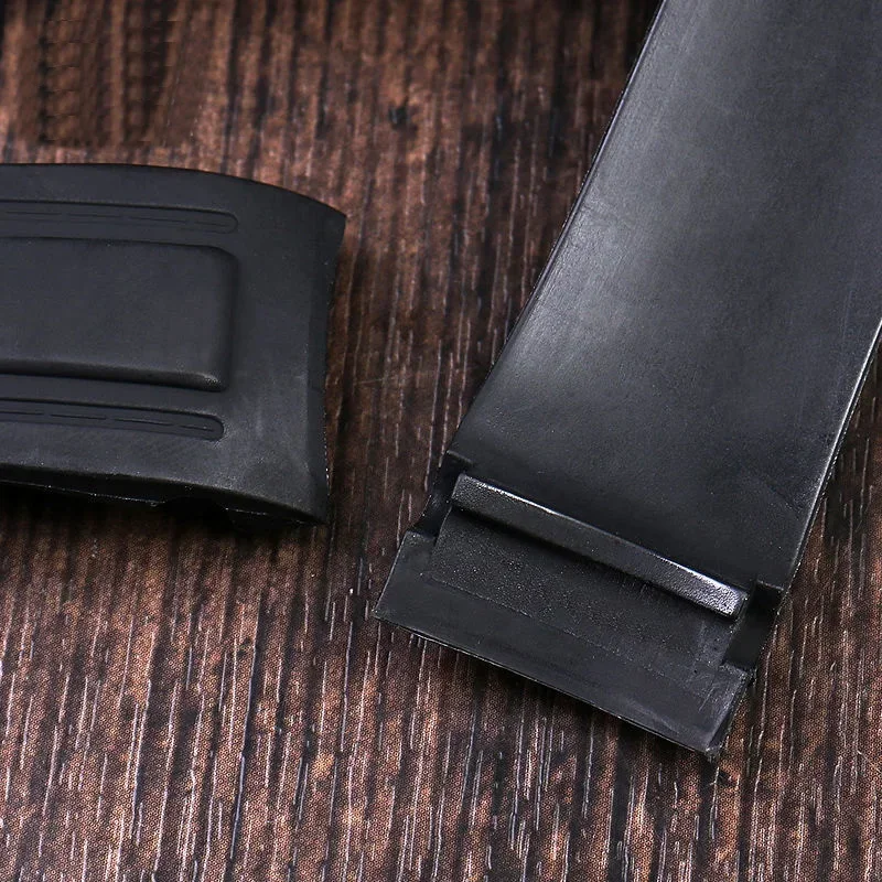 High quality silicone men's watch band accessories for Bvlgari Luminox Hamilton Breitling arc mouth watch band 24mm