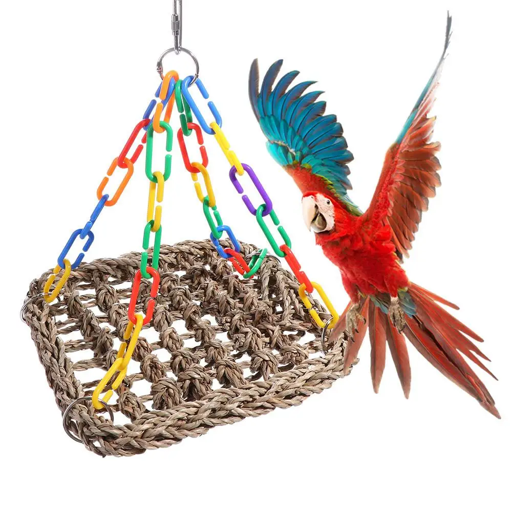 Foldable Bite resistant Rope Wear resistant Birds Cage Accessories Bird Hanging Bed Parrot Hammock Bird Perch Parrot Swing Toys