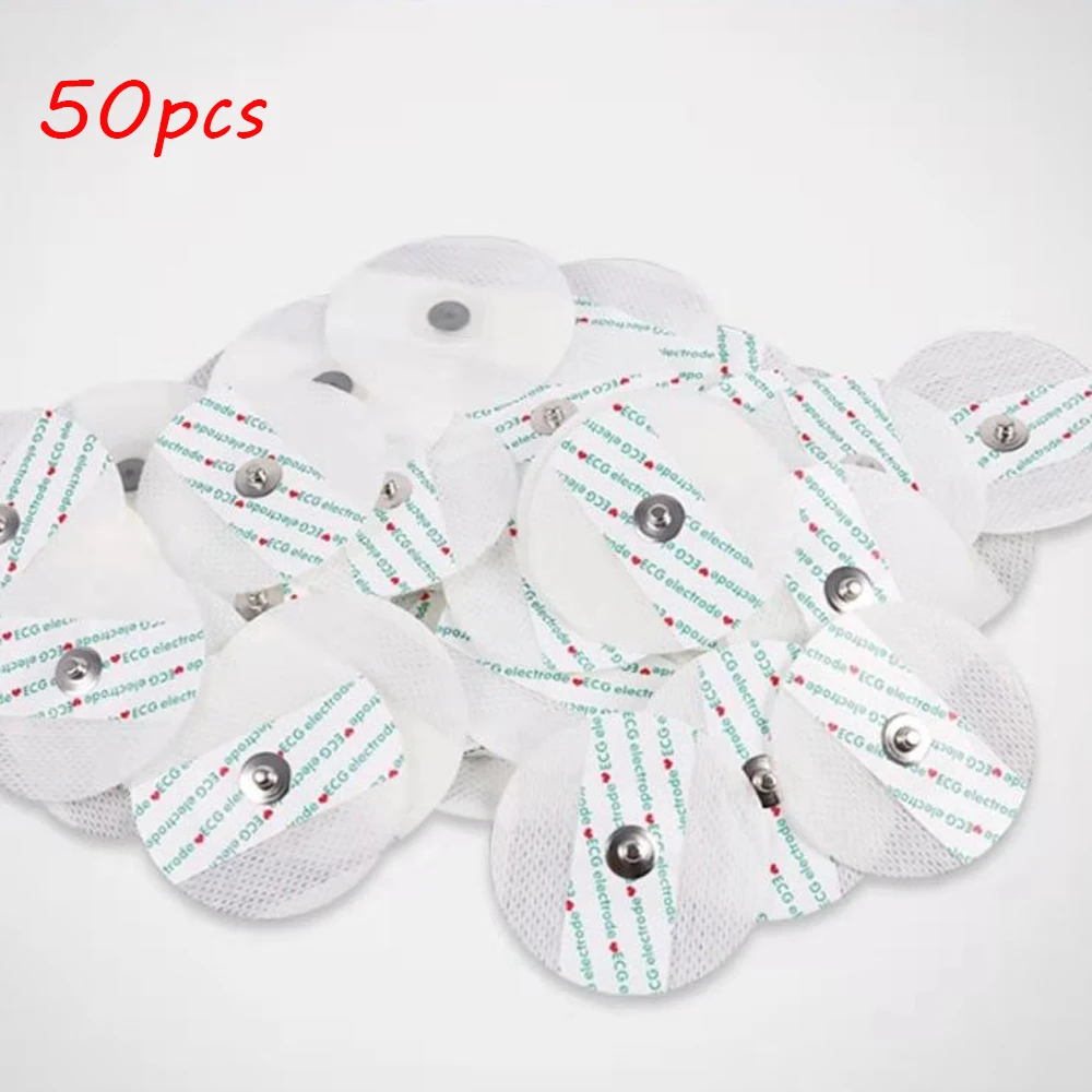 ECG Monitor Medical Electrode Patch Electrocardiogram Machine Accessories 50pcs / 100pcs Nonwoven Fabric