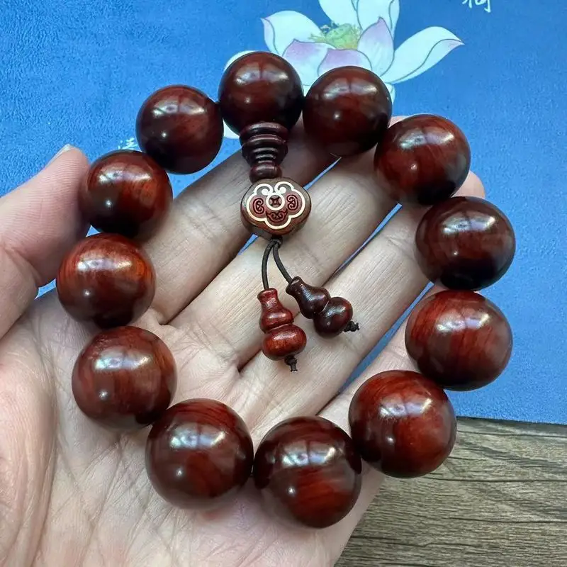 bracelet for men oil content high density rhinoceros horn-like texture small-leaf purple sandalwood