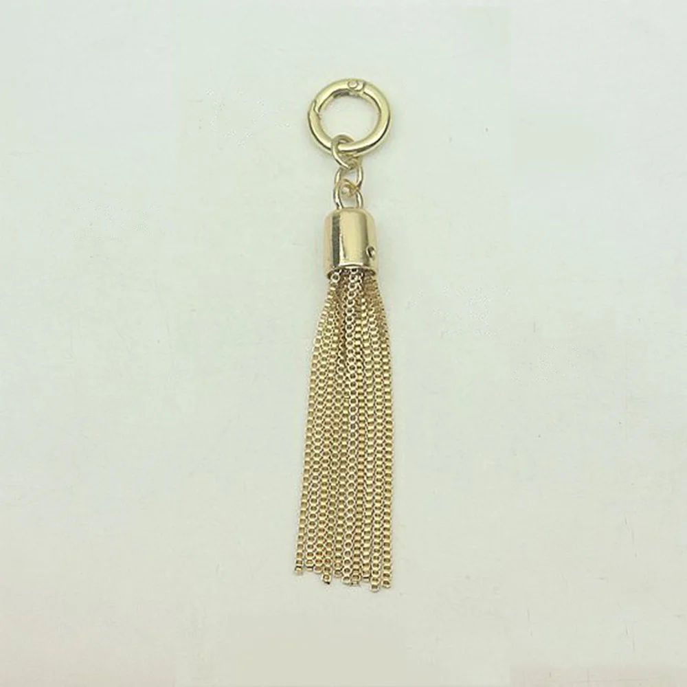 Fashion Brand Metal Decoration Buckle Tassel Pendant Keychain For Handbag Bag Purse Hardware Accessories DIY Crafts Decor Tassel