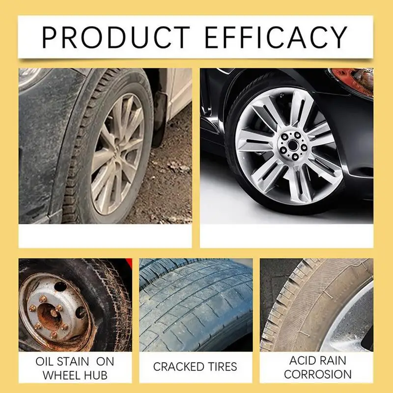 Long-Lasting Black Tire Shine Cleaning Essence 50g Tire Shine Gel Car Tire Care Agent Vehicle Tire Retreading Paste