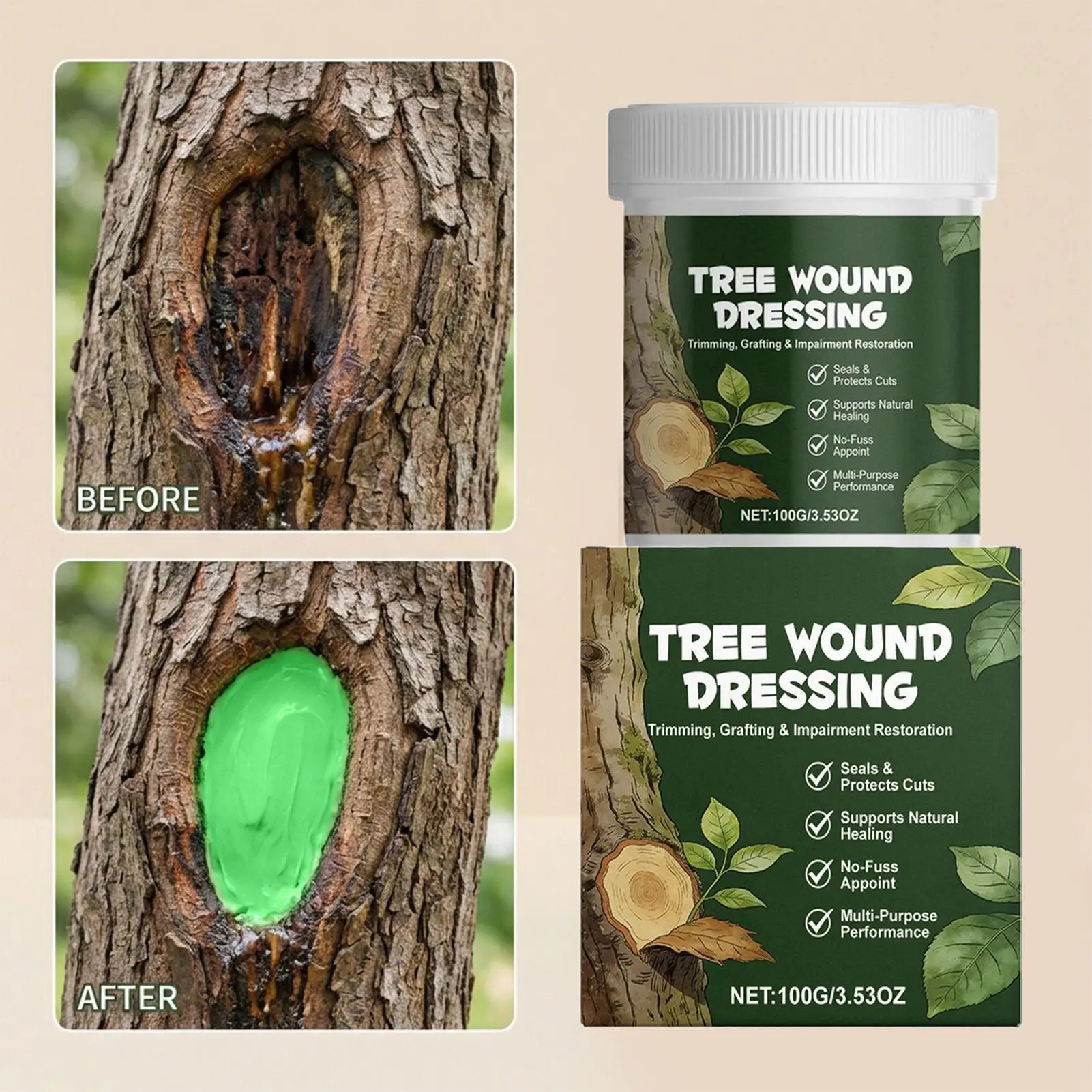 Long-Lasting Waterproof Dressing Cutting Pruning Tree Plant Sealer Tree Restoration Sealant For Agriculture Farming Orchard Home