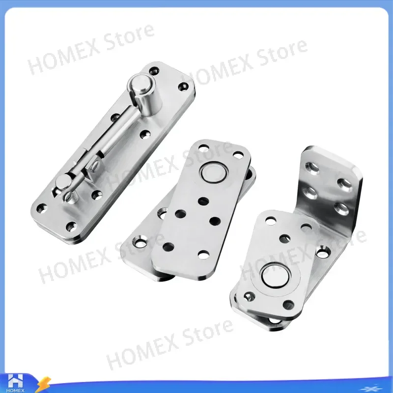 360 Degree Rotating Hidden Door Hinge Stainless Steel Heavy Duty Invisible Pivot Hinge for Wardrobe Closet Cabinet Furniture