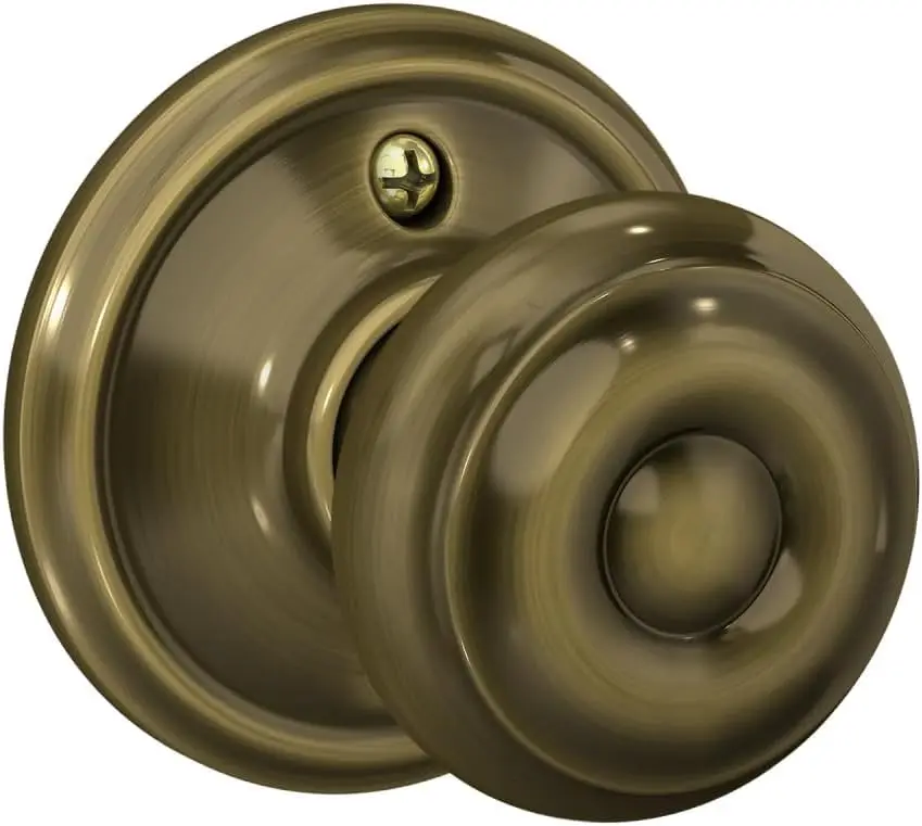 Antique Brass Georgian Door Knob Decorative Handle