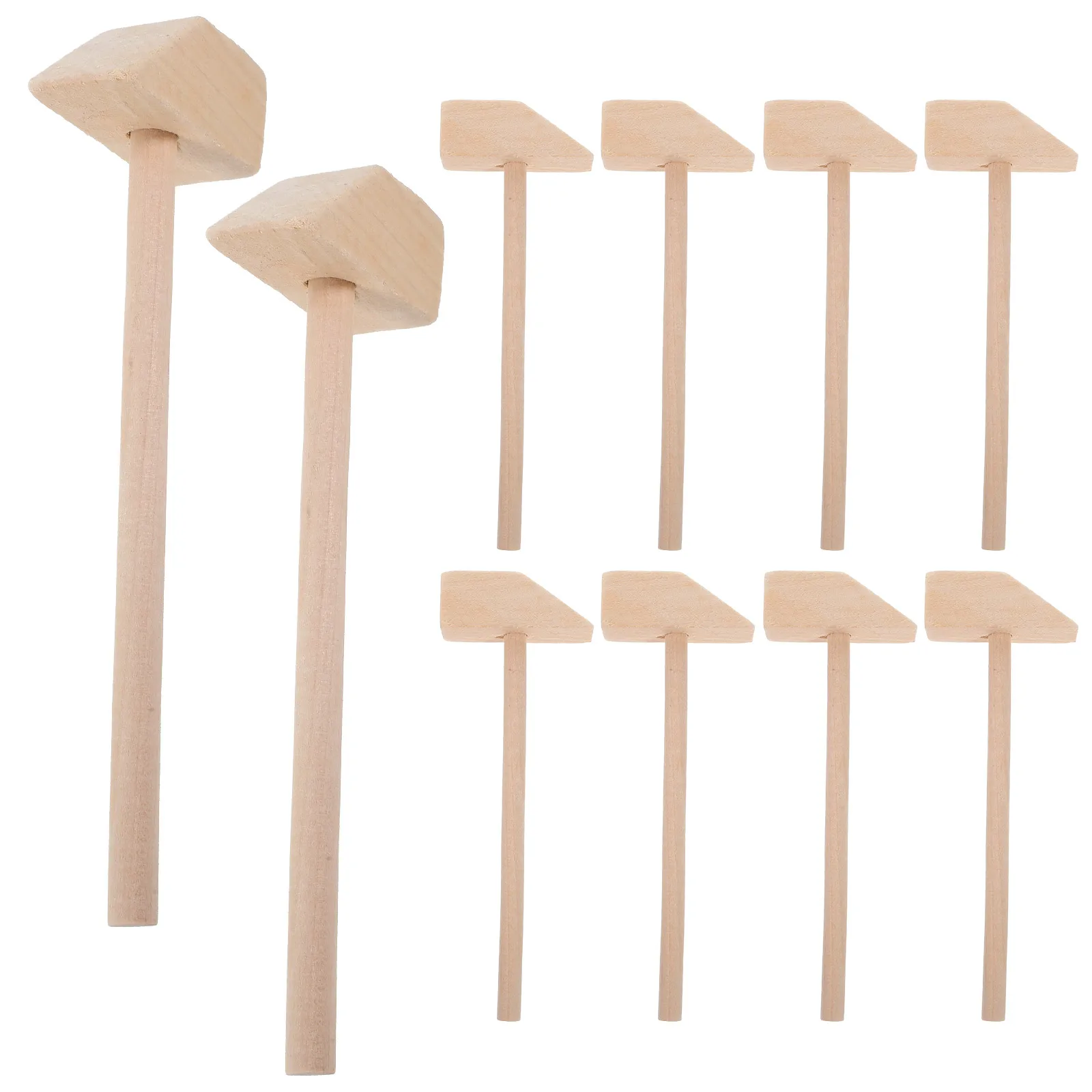 10 قطع من المطارق الخشبية الصغيرة، مطارق خشبية صغيرة للتدريب اليدوي وتطوير العضلات، لعبة ضرب خفيفة الوزن ومدمجة