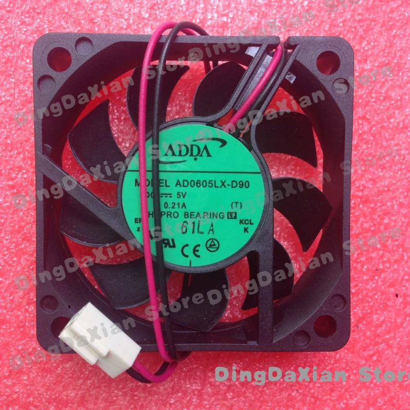 

D 1PCS For ADDA AD0605LX-D90 | DC5V 0.21A 2-Pin Server Fan 60×60×15mm 6CM New