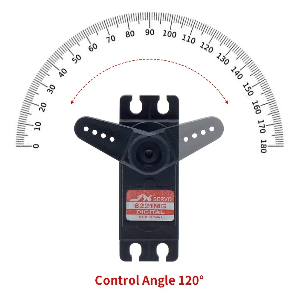 Servo de engranaje de Metal JX PDI-6221MG para coche teledirigido, brazo de gran Torque Digital sin núcleo, 20kg, 4 unidades