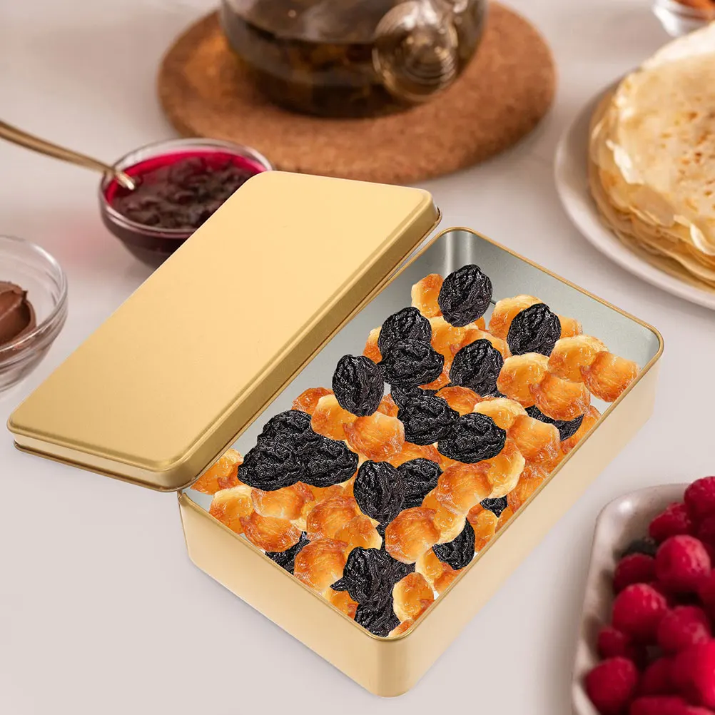 

Multifunctional Rectangular Storage Box Wedding Favor Holiday Tin Container Candy Packaging Boxes Metal Biscuit Treat Home